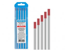 Электрод вольфрамовый красный WT-20, Ф 4,0 мм (набор 5 шт) SOLARIS (WM-4539) (WM-4539)