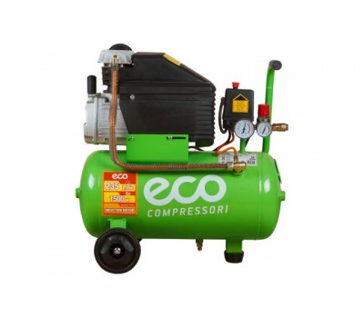 Компрессор ECO AE-251-1 (235 л/мин, 8 атм, коаксиальный, масляный, ресив. 24 л, 220 В, 1.50 кВт) (AE-251-1)
