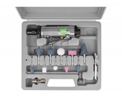 Пневмошлифмашина прямая ECO ADG25-01 с набором шарошек (25000 об/мин, 115 л/мин, Цанги:3 мм/6 мм, 10 шлифкамней, Чемодан) (ADG25-01)-foto2