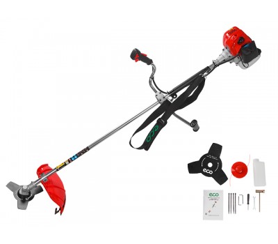 Мотокоса ECO GTP-185F с ножом и головкой (1.85 кВт, 2.5 л.с., 52.0 см3, нож 255х25.4 мм, 3 зуб., ремень однолямочный, вес 7.7 кг) (GTP-185F)