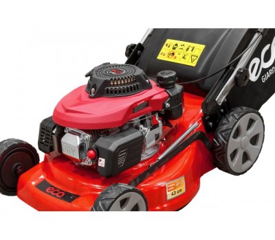 Газонокосилка бензиновая ECO LG-432 (3.0 л.с., шир. 43 см, ручной привод, стальн. корпус, травосборник 50 л) (LG-432) Газонокосилка бензиновая ECO LG-432 (3.0 л.с., шир. 43 см, ручной привод, стальн. корпус, травосборник 50 л) (LG-432)