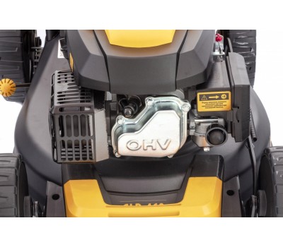 Газонокосилка бензиновая GLD-460, 146 куб.см, ширина 46 см, ручная, 7 уровней, травосборник 50 л Denzel