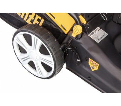 Газонокосилка бензиновая GLD-460, 146 куб.см, ширина 46 см, ручная, 7 уровней, травосборник 50 л Denzel