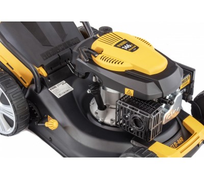 Газонокосилка бензиновая GLD-460, 146 куб.см, ширина 46 см, ручная, 7 уровней, травосборник 50 л Denzel