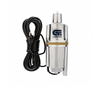 Вибрационный насос СВН300Н-10, нижний забор, 300 Вт, напор 75 м, 1200 л/ч, кабель 10 м Сибртех
