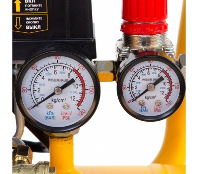 Компрессор воздушный, прямой привод DC1500/50, 1.5 кВт, 50 литров, 220 л/мин Denzel