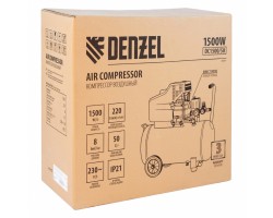 Компрессор воздушный, прямой привод DC1500/50, 1.5 кВт, 50 литров, 220 л/мин Denzel-foto18