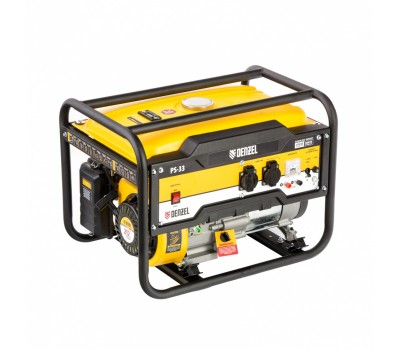 Генератор бензиновый PS 33, 3.3 кВт, 230 В, 15 л, ручной стартер Denzel