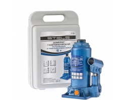 Домкрат гидравлический бутылочный, 5 т, H подъема 197-382 мм, в пластиковом кейсе Stels