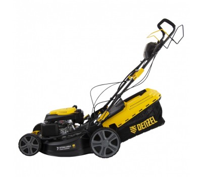 Газонокосилка бензиновая GLD-520SP-VE, 196 см3, ширина 52 см, привод, вариатор, электрический старт, 60 л Denzel