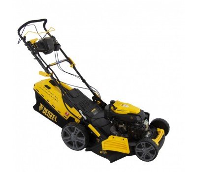 Газонокосилка бензиновая GLD-520SP-VE, 196 см3, ширина 52 см, привод, вариатор, электрический старт, 60 л Denzel