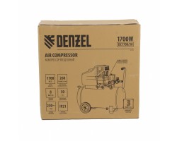 Компрессор воздушный прямой привод DC1700/50, 1.7 кВт, 50 литров, 260 л/мин Denzel-foto7