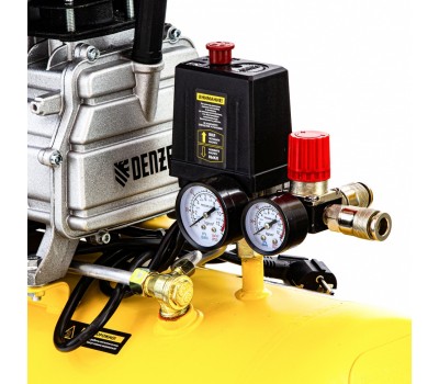 Компрессор воздушный прямой привод DC1700/50, 1.7 кВт, 50 литров, 260 л/мин Denzel