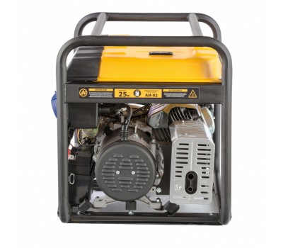 Генератор бензиновый PS 70 EA, 7.0 кВт, 230 В, 25 л, коннектор автоматики, электростартер Denzel