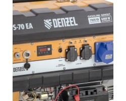 Генератор бензиновый PS 70 EA, 7.0 кВт, 230 В, 25 л, коннектор автоматики, электростартер Denzel-foto4