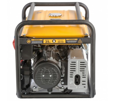 Генератор бензиновый PS 90 ED-3, 9.0 кВт, переключение режима 230 В/400 В, 25 л, электростартер Denzel