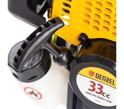 Триммер бензиновый DGT 330, 33 см3, 1.8 л. с, неразъемная штанга, состоит из 2 частей Denzel