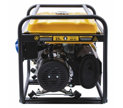 Генератор бензиновый GE 6900, 5.5 кВт, 220 В/50 Гц, 25 л, ручной старт Denzel