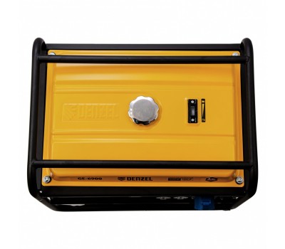 Генератор бензиновый GE 6900, 5.5 кВт, 220 В/50 Гц, 25 л, ручной старт Denzel