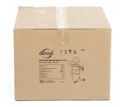 Бетоносмеситель B-125, 550 Вт, 130 л Denzel