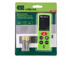 Лазерный дальномер PM-40, 40 м, с пузырьковым уровнем Сибртех-foto5