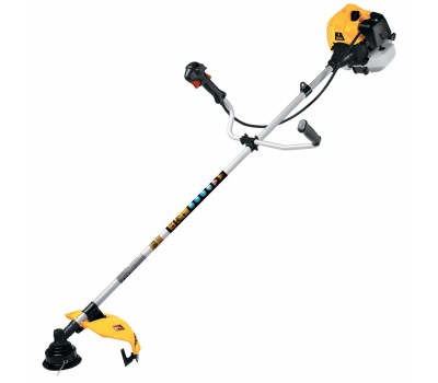 Триммер бензиновый DT-43E, 43 см3, неразъемная штанга, электростартер, состоит из 2 частей Denzel