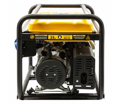 Генератор бензиновый GE 7900, 6.5 кВт, 220 В/50 Гц, 25 л, ручной пуск Denzel