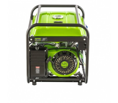 Генератор бензиновый БС-6500, 5.5 кВт, 230В, четырехтактный, 25 л, ручной стартер Сибртех