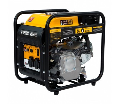 Генератор инверторный GT-2500iF, 2.5 кВт, 230 В, бак 5 л, открытый корпус, ручной старт Denzel