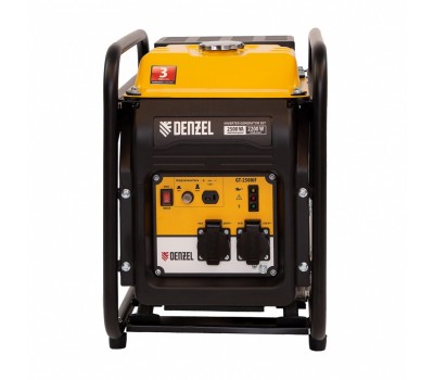 Генератор инверторный GT-2500iF, 2.5 кВт, 230 В, бак 5 л, открытый корпус, ручной старт Denzel