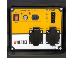 Генератор инверторный GT-2500iF, 2.5 кВт, 230 В, бак 5 л, открытый корпус, ручной старт Denzel-foto8