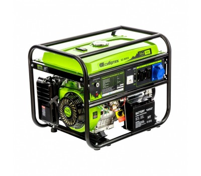 Генератор бензиновый БС-8000Э, 6,6 кВт, 230В, четырехтактный, 25 л, электростартер Сибртех