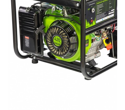 Генератор бензиновый БС-8000Э, 6,6 кВт, 230В, четырехтактный, 25 л, электростартер Сибртех