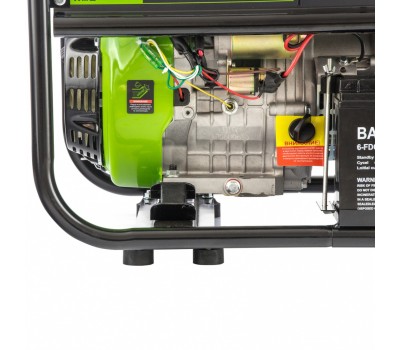 Генератор бензиновый БС-8000Э, 6,6 кВт, 230В, четырехтактный, 25 л, электростартер Сибртех