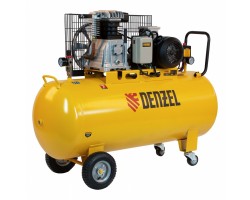 Компрессор воздушный BCI3000-T/200, ременный привод , 3.0 кВт, 200 литров, 530 л/мин Denzel