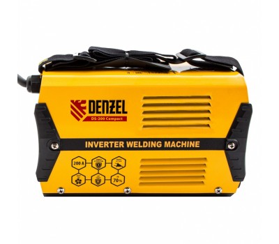 Аппарат инверторный дуговой сварки DS-200 Compact, 200 А, ПВ 70%, диаметр электрода 1.6-5 мм Denzel