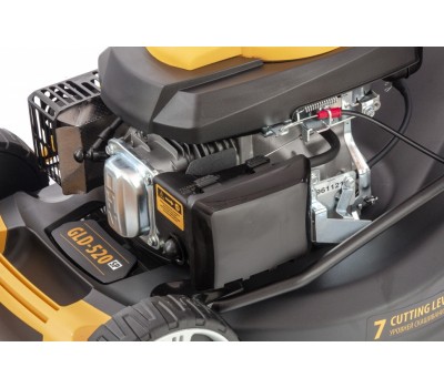 Газонокосилка бензиновая GLD-520SP, 196 куб.см, ширина 52 см, привод, 7 уровней,травосборник 60 л Denzel