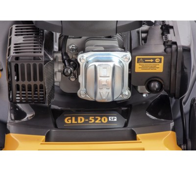 Газонокосилка бензиновая GLD-520SP, 196 куб.см, ширина 52 см, привод, 7 уровней,травосборник 60 л Denzel