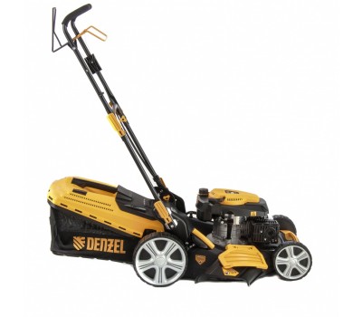 Газонокосилка бензиновая GLD-520SP, 196 куб.см, ширина 52 см, привод, 7 уровней,травосборник 60 л Denzel