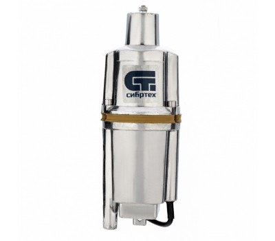 Вибрационный насос СВН300Н-15, нижний забор, 300 Вт, напор 75 м, 1200 л/ч, кабель 15 м Сибртех