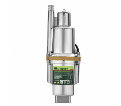 Вибрационный насос СВН300-10, верхний забор, 300 Вт, напор 75 м, 1200 л/ч, кабель 10 м Сибртех, 1200 л/ч