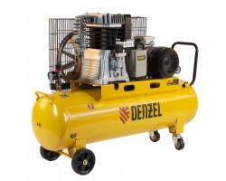 Компрессор воздушный, ременный привод BCI4000-T/100, 4.0 кВт, 100 литров, 690 л/мин Denzel