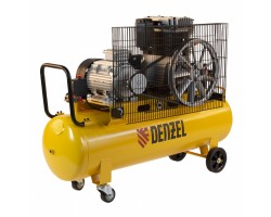 Компрессор воздушный, ременный привод BCI4000-T/100, 4.0 кВт, 100 литров, 690 л/мин Denzel-foto2