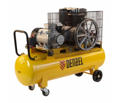 Компрессор воздушный, ременный привод BCI4000-T/100, 4.0 кВт, 100 литров, 690 л/мин Denzel