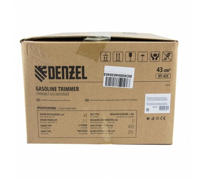 Триммер бензиновый DT 43S, 43 см3, 2.5 л. с, разъемная штанга, состоит из 2 частей Denzel