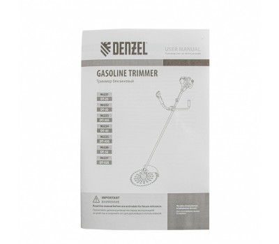 Триммер бензиновый DT 43S, 43 см3, 2.5 л. с, разъемная штанга, состоит из 2 частей Denzel