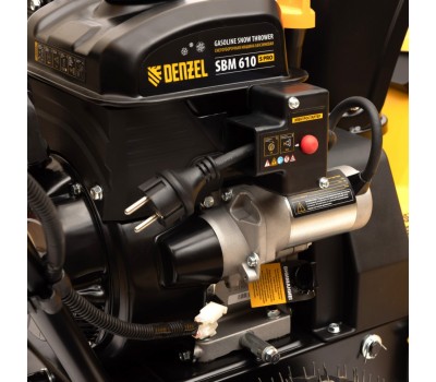 Бензиновая снегоуборочная машина SBM 610S PRO, 212 cc, электростартер, фара, обогрев Denzel