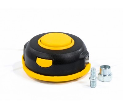 Катушка универсальная триммерная, гайка М8 х 1.25, гайка М10, винт М8-М10, левая резьба, шаг 1.25 мм Denzel