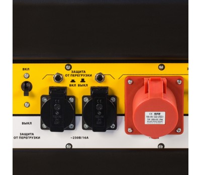 Генератор бензиновый PS 80 E-3, 6.6 кВт, 400 В, 25 л, электростартер Denzel