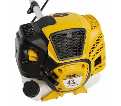 Триммер бензиновый DTL-43, 43 см3, неразъемная штанга, состоит из 2 частей Denzel